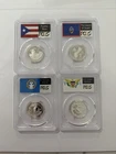 4 Slabs - 90% Silver Quarters- PCGS PR69 DCAM - See pics