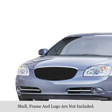 For Buick Lucerne 06-09 APG 1-Pc Black 8x6 mm Horizontal Billet Main Grille