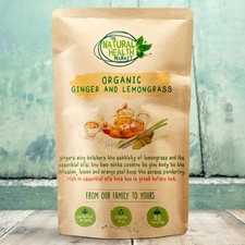 Organic Ginger and Lemongrass Tea Bags with Peppermint Spearmint and Lemon Peel