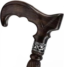 URFORESTIC Handmade Wooden Walking Cane,Solid Wooden Cane for Men and Women, ...