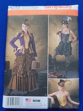 Simplicity 1248 Steampunk Saloon Girl Costume Dancer Sz HH 6-12 UNCUT Pattern