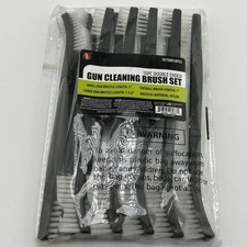 10 SE 7" Double Ended Gun Cleaning Brush Set Nylon Bristles Brushes 7615NB10PCS