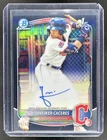 2025 Bowman Chrome Juneiker Caceres Auto Black Refractor 1st #/10 Guardians