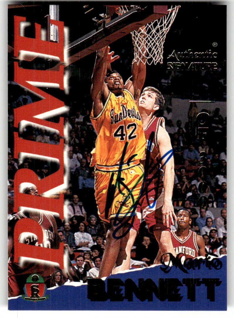 1995 Signature Rookies Prime Mario Bennett Signatures #/3000 #04 Auto
