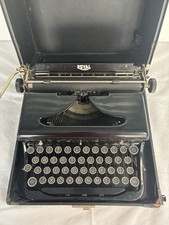 ROYAL TYPEWRITER MODEL 0 BLACK PORTABLE VINTAGE W/ CASE- RETURN ISSUE thumbnail