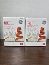 Two Boxes of New Unopened String-A-Long Miniature Clear/White Wire Lights By GE.