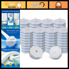 64 Count Disposable Toilet Brush Heads, 5X Cleaning Power, Tear-Resistant, Fresh