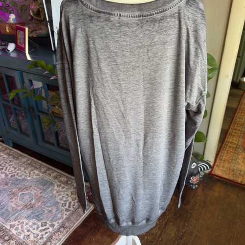 Angels Fleurs Et Plants Gray Long Sleeve Tunic, Top XL Lightweight - Picture 4 of 7