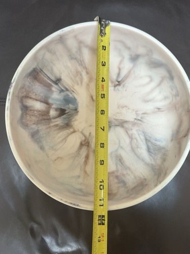 Taffy Harz Servieren Obst Dekorative Schale 12" Modern Marmor Swirl Indonesien - Bild 9 von 15