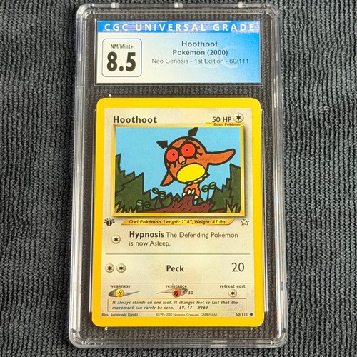 Hoothoot (1st Edition) graded CGC 8.5 for sale on eBay