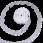 15 Yards White Cotton Eyelet Floral Ruffle Lace Trim for Sewing Dress Clothes Do