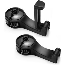 2 in 1 Car Headrest Hooks with Phone Holder Universal Back Seat Hanging
