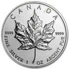 1999 Canadian Silver Maple Leaf 1 oz — photo from another recent sale