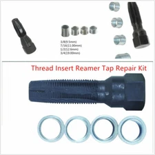 14MM Spark Plug Rethread Tool 4 Inserts Thread Reamer Tap Repair KIT Universal