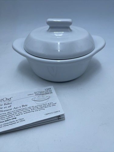 Panettiere Pampered Chef aglio e brie con coperchio #1369 3 tazze 0,75 litri - Foto 4 di 5
