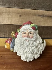 Fitz and Floyd Classics Jolly Ole St. Nick Cookie Jar Lid Only Vintage