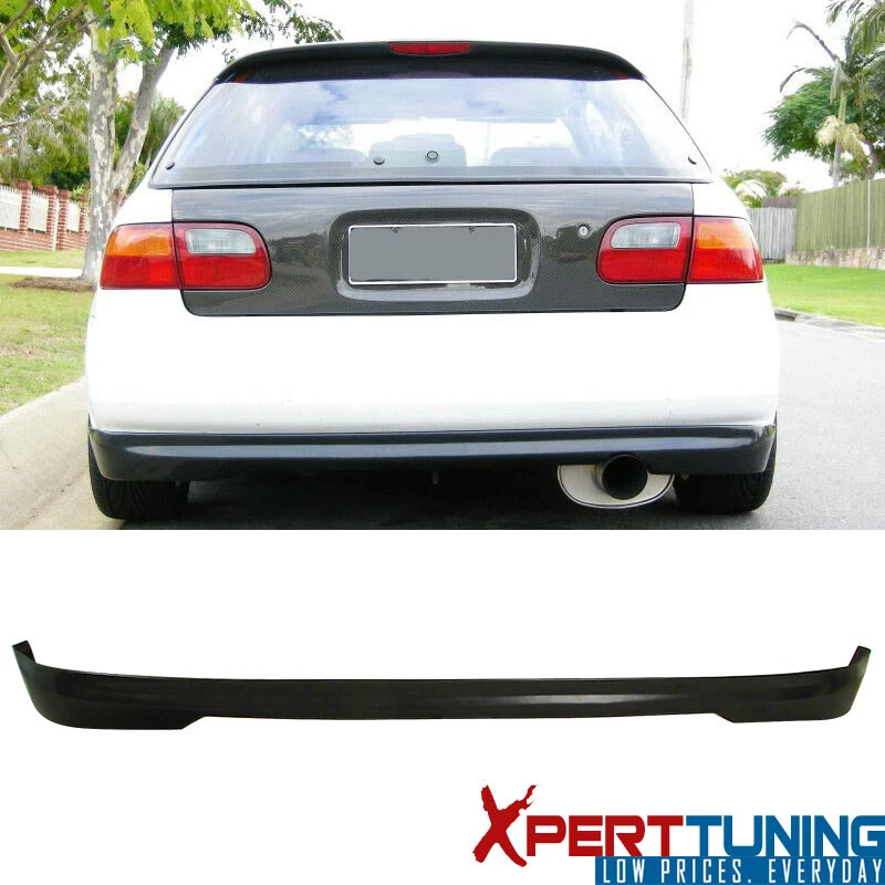 Fits 92-95 Honda Civic Hatchback Type-R Rear Bumper Diffuser Lip Bodykit - Изображение 2 из 4