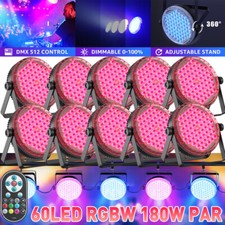 10PCS 180W PAR Light 60LED Beam RGBW DMX Club DJ Disco Party Show Stage Lights