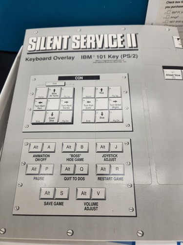 Silent Service II Submarine Game MicroProse 3.5" Floppy Disc IBM PC Open Box New - Picture 6 of 6