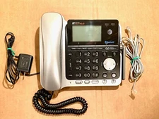 AT&T 2-line Bluetooth Telephone TL86109 DECT 6.0 Answer System CORDED UNIT ONLY