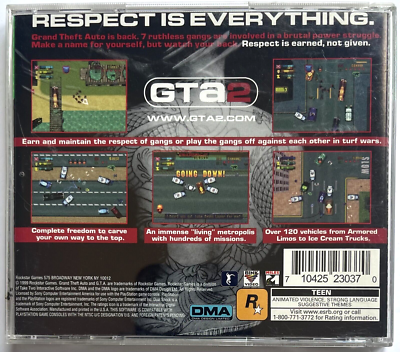 EXCELLENT SONY PLAYSTATION 1 GRAND THEFT AUTO 2 GREATEST HITS GTA2