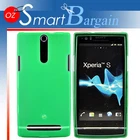 GREEN Soft Gel TPU Cover Case For Sony Ecicsson Xperia S LT26i +Screen Protector