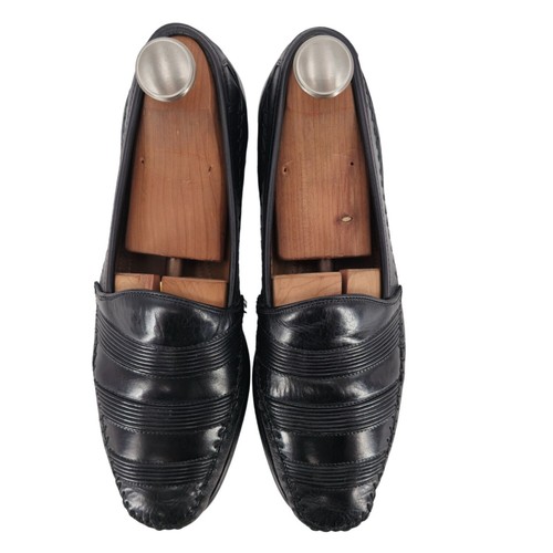 Mezlan Men's Size 10.5M Color Black Leather Dress Shoes Loafers Made in Spain - Picture 2 of 11