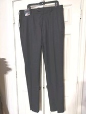 NEW Roundtree Yorke Travel Smart flat front Pants 40 x 36 tall 40T heather gray