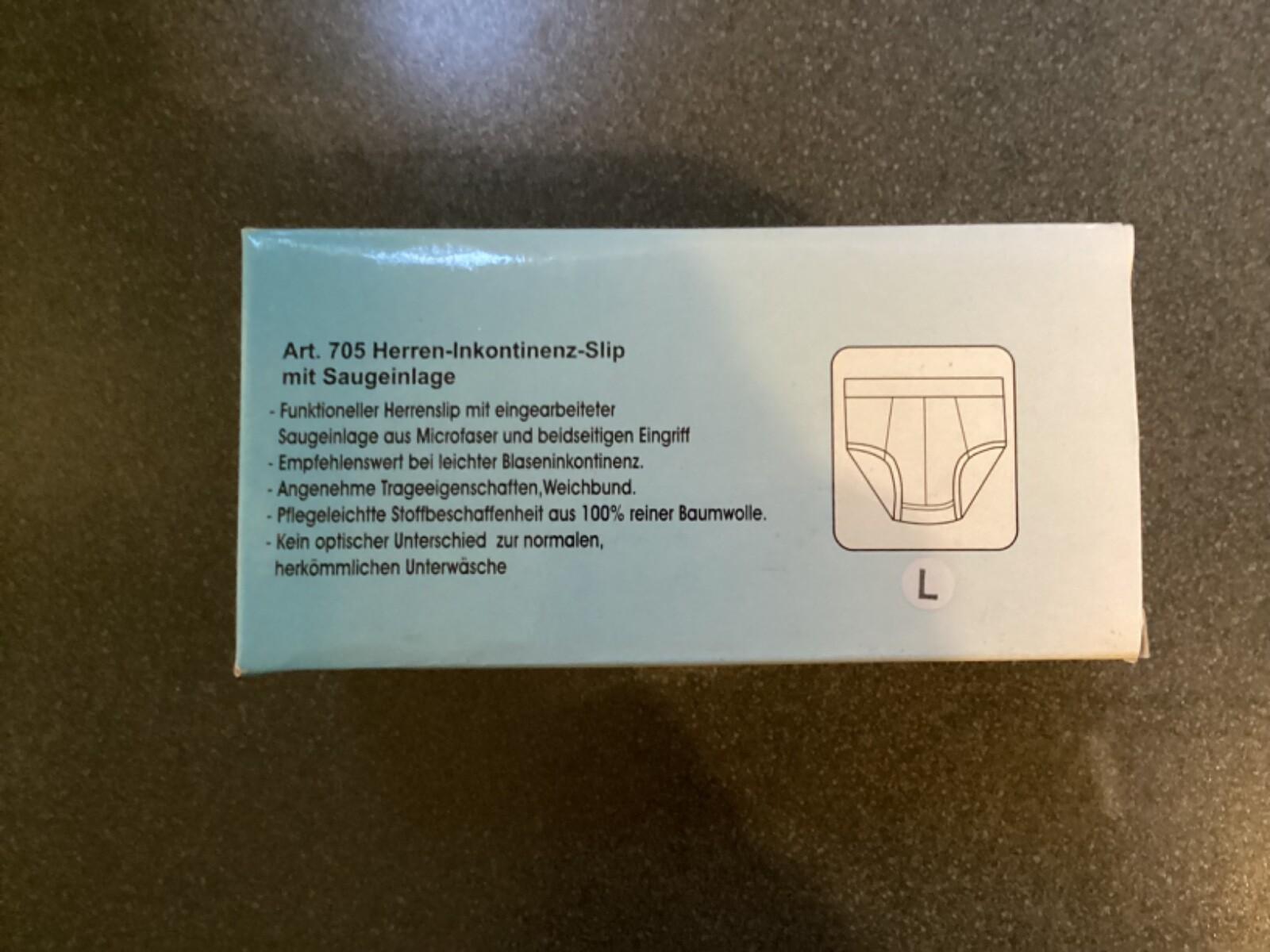 Inkontinenz Slip für Herren Größe S, M , L