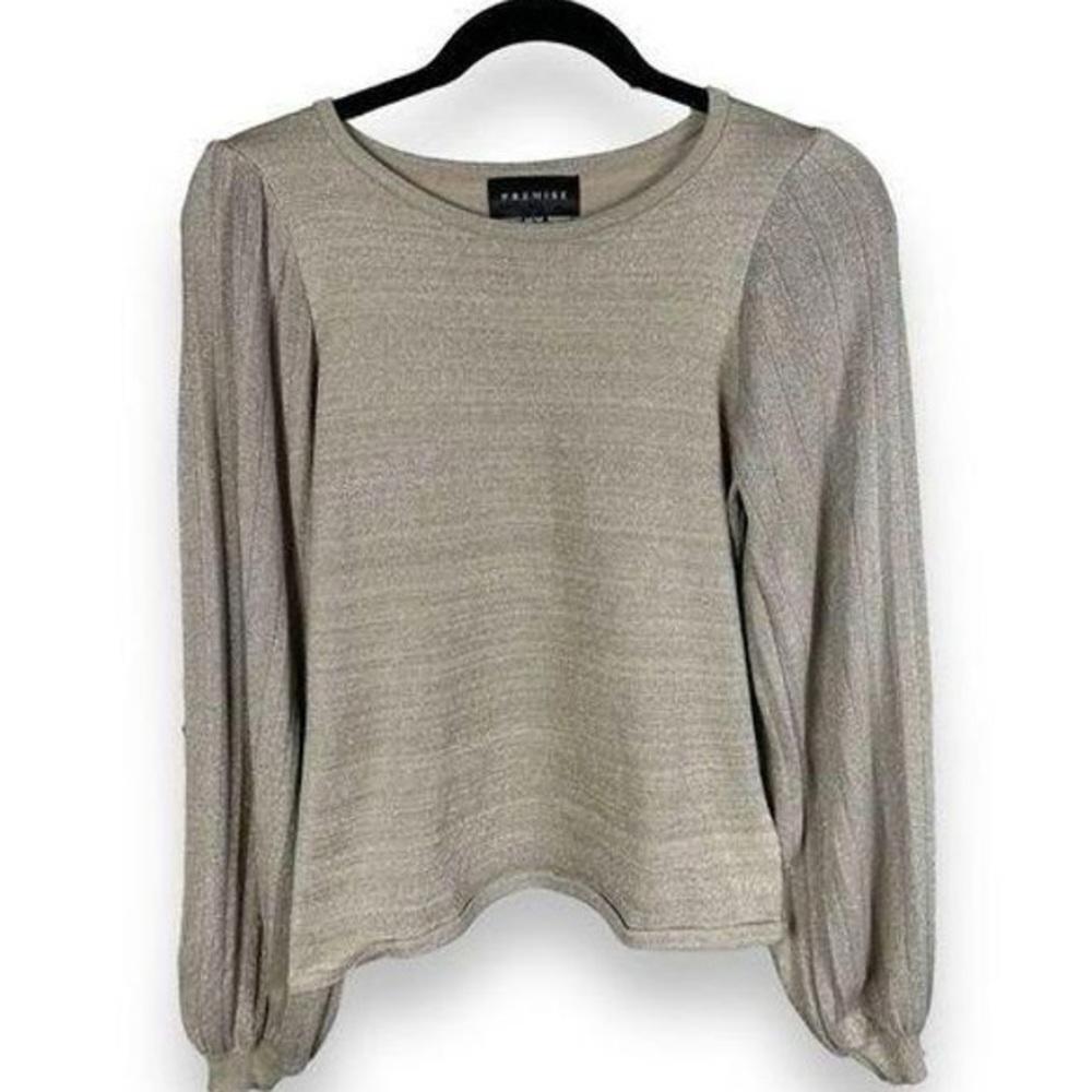 【YOURNUS】Routine APS Balloon Knit Knits Premise sparkly Balloon Sleeve Lightweight Sweater M