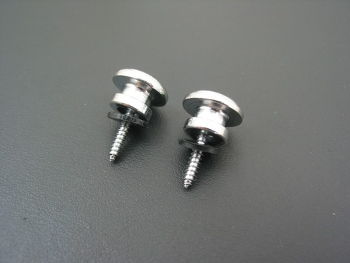 Guitar Mushroom Strap Lock Buttons Chrome (Pack of 2) as Pictured - Picture 2 of 4