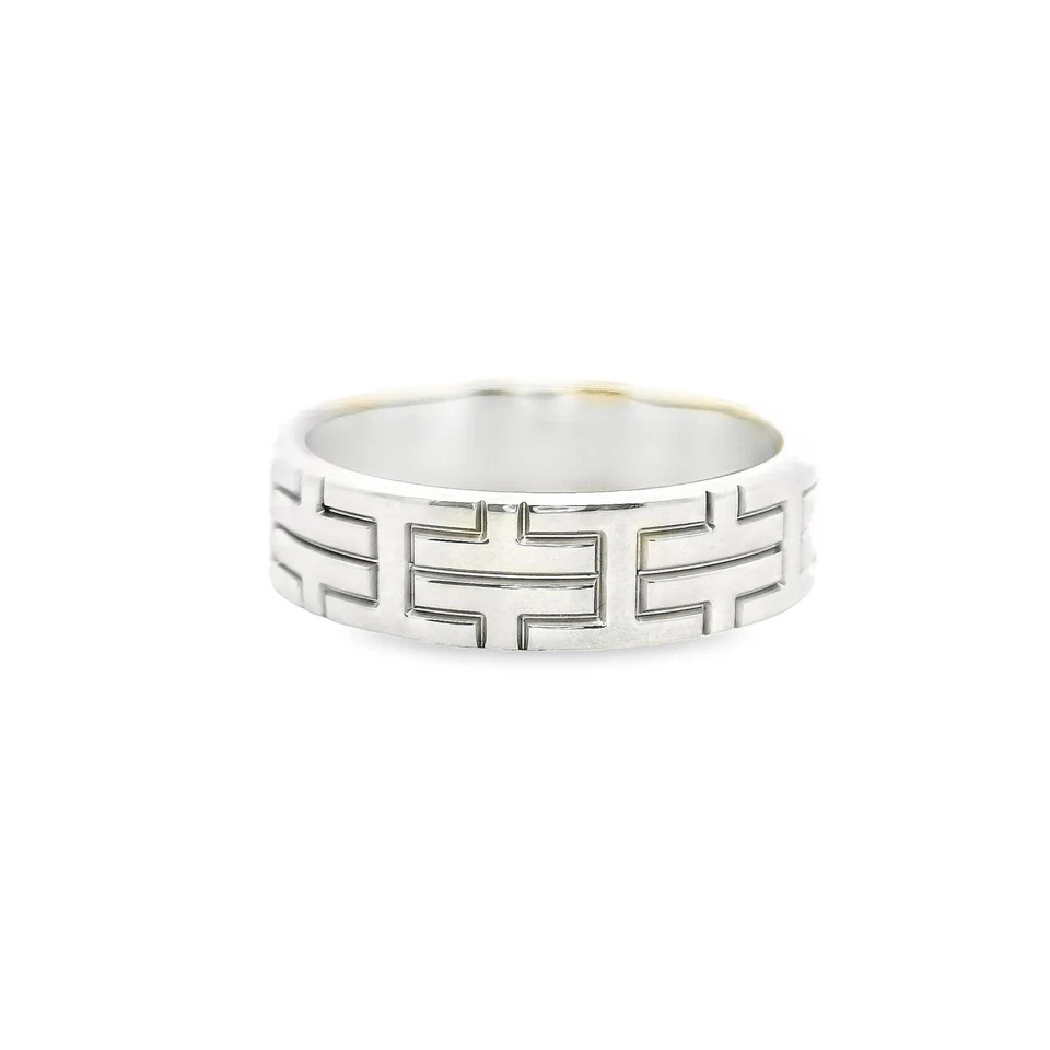 Anillo Banda Kilim Oro Blanco 18k Logo Hermes "H" Foto 2 de 4