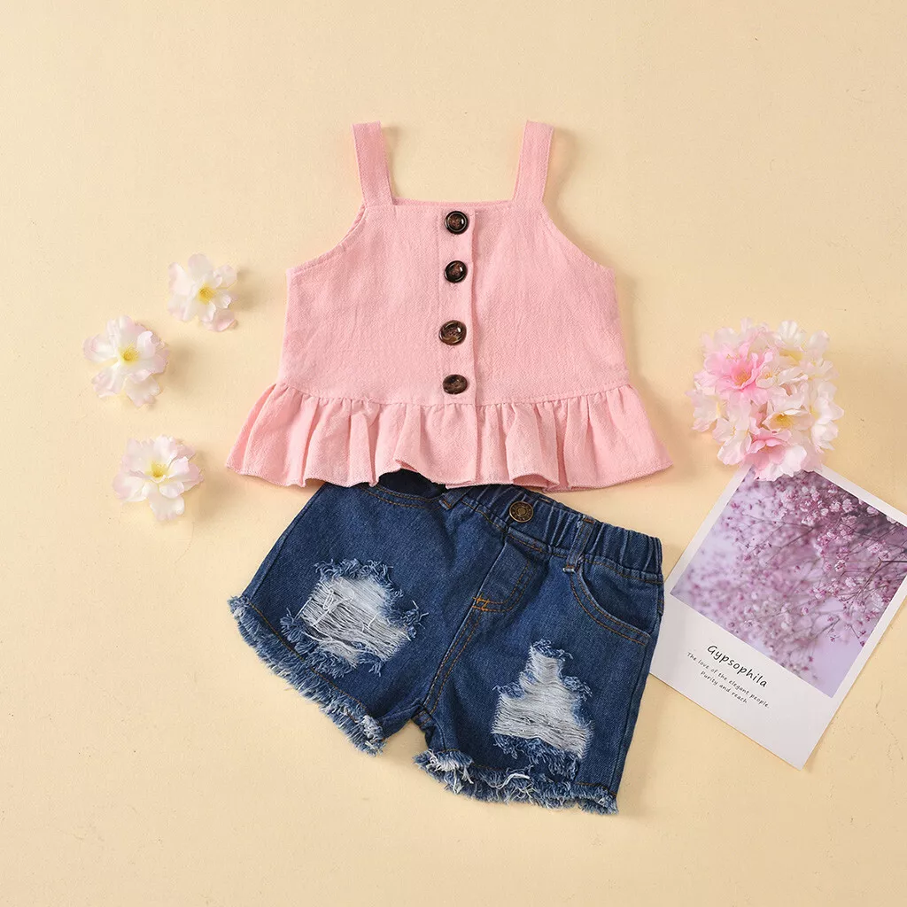 Baby girl store distressed shorts