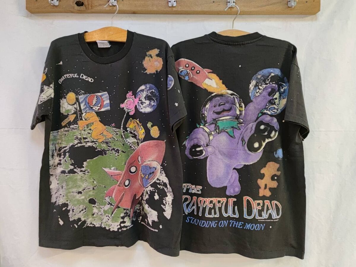 Grateful Dead All Over Print Standing On The Moon 1995 Sz XL Grateful Dead All Over Print Standing On The Moon 1995 Sz XL