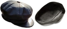 Schiebermütze / Ballonmütze Flatcap Mütze Ledermütze Leder Kappe Cap Schirmmütze