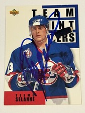 Teemu Selanne 1993-94 Upper Deck Signed Autograph Auto Card Winnipeg Jets HOF 🔥