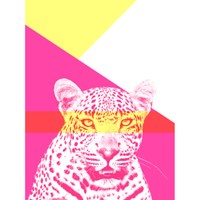 Mutige Tiere Rosa Leopard Kunstplakat Kunstdruck Leinwand 30X40 Cm