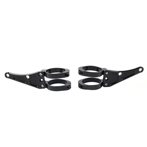 58MM Motorcycle Headlight Bracket Mount Clamp Fork Tube Holder For Harley Black - Picture 3 of 11