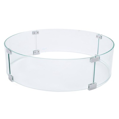 6mm Thick Tempered Glass Flame For Round Fire Pit Wind Guard