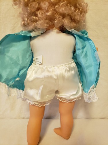 Eugene Doll Co Toddler Doll 400-61740 Blonde Curly Blue Eyes 18" - Picture 5 of 7
