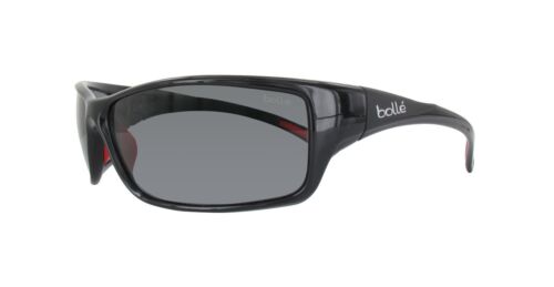 Bolle Men Black Frame Gray Lens Sunglasses BO11995 SLICE New w/ Case ITALY - Picture 1 of 4