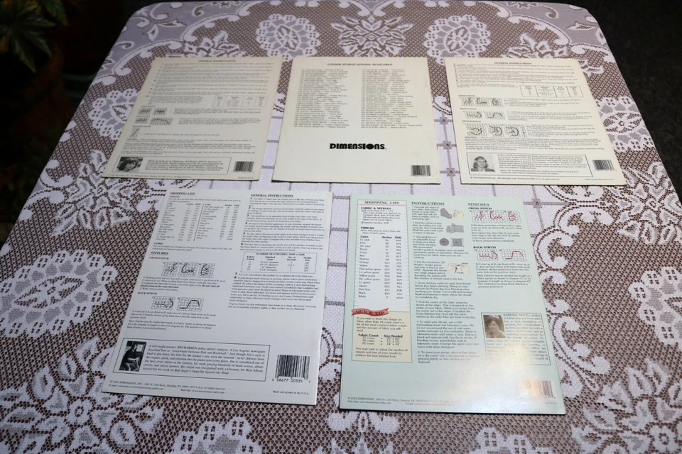 DIMENSIONS CROSS STITCH 152 Barb Basket 170 Dawna Garden 341 HUMMINGBIRD UPICK - Image 3 of 4