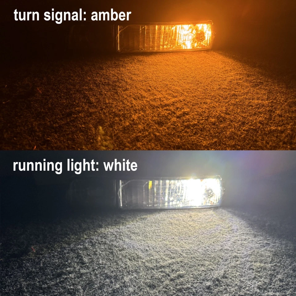 LED Front Fog Lamp w/White DRL Amber Turn Signal Light For Toyota Camry 94-98 - Imagem 3 de 4