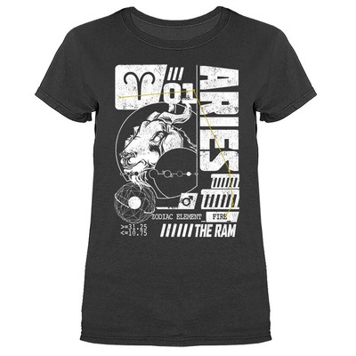 Aries Zodiac Sign Horoscope Astrological Graphic Womens T-shirt