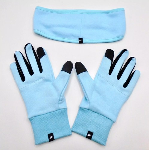Nike Club Fleece Headband and Gloves Set Youth Medium Copa/Black/White - Picture 5 of 8