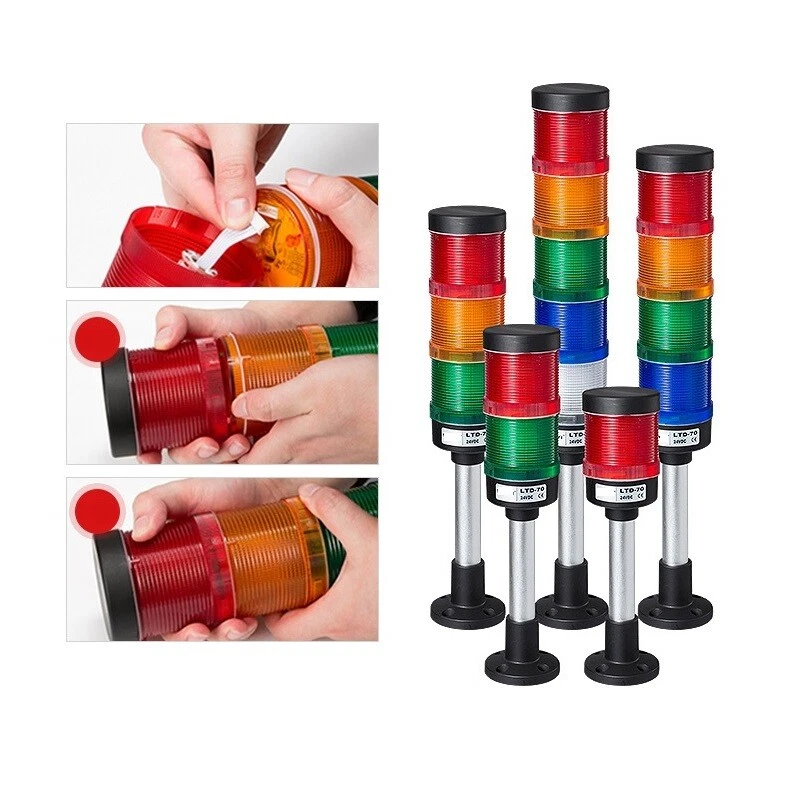 Sicherheits Stapellampe Industrieleuchte LED Signalturm Vorsicht Leuchte klappbarLeuchte  - Bild 4 von 4