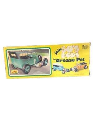 Lindberg Fabulous  50 s Rods  The Grease Pit  Open Box Complete Kit # 3151 Rare