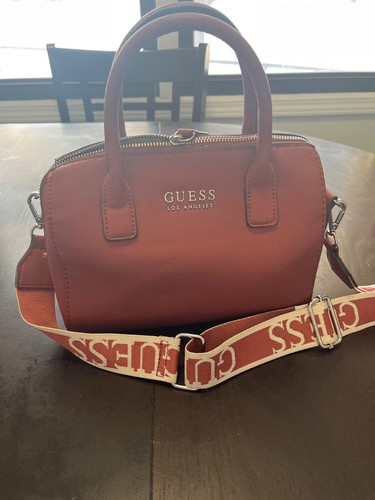 guess purse red cross body thick strap
