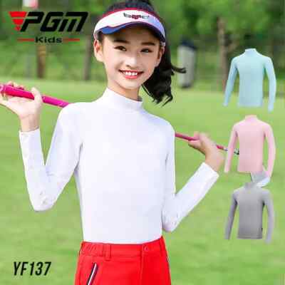 Summer Kids' Golf Shirt: Long Sleeve Ice Silk UV Protection