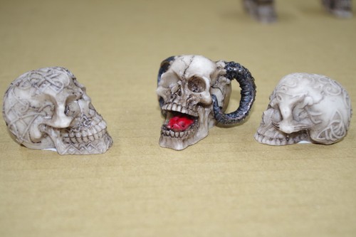 Juego de 3 Pisapapeles Calavera Calavera 5 cm Paperwight Steampunk - Imagen 5 de 5